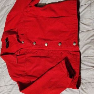 Chico's red denim jacket Size 1